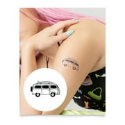 Inkbox Temporary Tattoos, Semi-Permanent Tattoo, One Premium Easy Long Lasting, Water-Resistant Temp Tattoo with For Now Ink - Lasts 1-2 Weeks, Open Road, 3 x 3 in