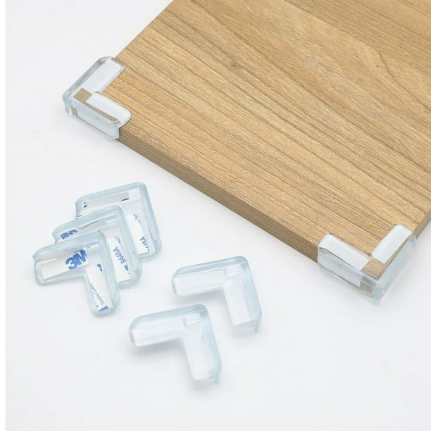 Protector de Esquinas, Paquete de 5 Protectores de Esquinas para Muebles, Protección Transparente contra Impactos para Bebés y Niños, Suave e Inodoro, con Cinta Adhesiva Adicional