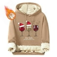thumbnail image 1 of Sudadera con capucha para hombre, informal, a la moda, con estampado navideño, de manga larga y bolsillo, de poliéster, 1 of 5