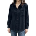 thumbnail image 4 of Enjoytime Button Down Shirts for Women Corduroy Collared Long Sleeve Tops Fall Fashion Work Casual Blouses with Pockets, 4 of 7