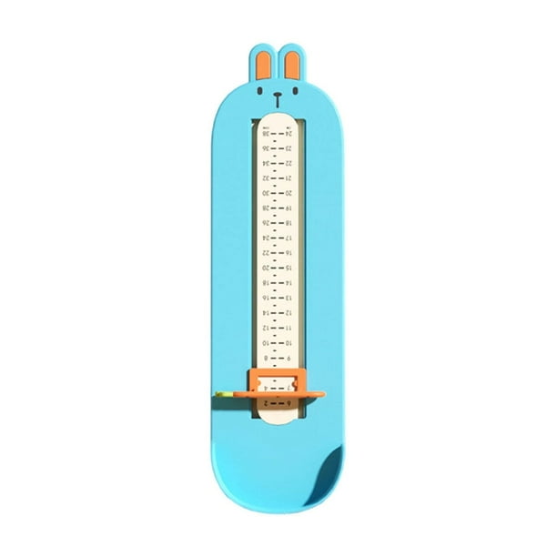 Regla para medir pies | Medidor de pies preciso para niños y niñas | Medidor de tallas de calzado ajustable | Dispositivo de medición de pies de plástico ABS duradero | Herramienta fácil de usar