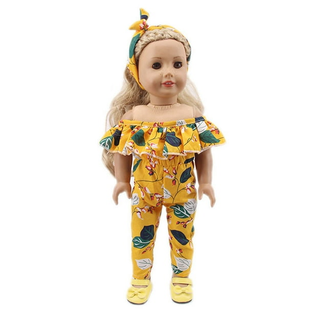 Vêtements de poupée créative hors épaule poupée tenue accessoires de poupée  pour poupée 18 pouces 