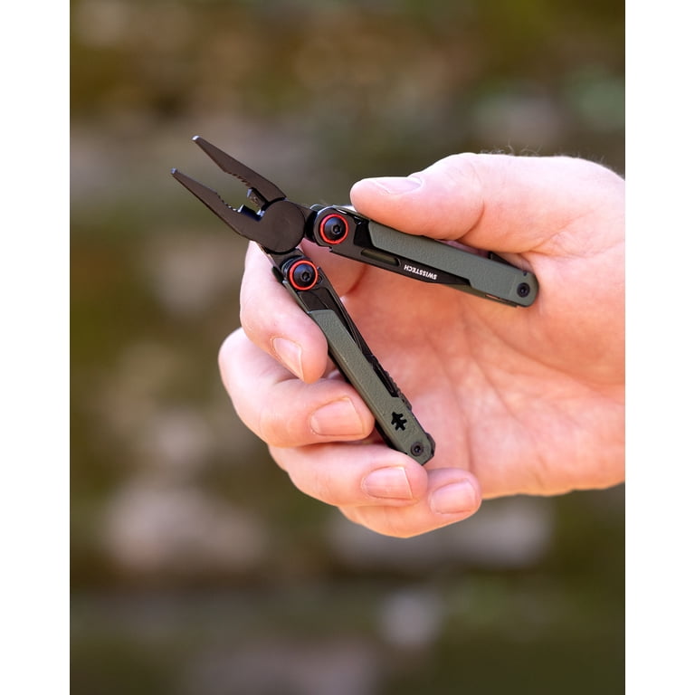 Swiss Tech Uberall AUS-8 Steel 11-in-1 Multi Tool with Carabiner
