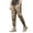 Z79-Khaki, variant on Mens Travel Pants with Zipper Pockets Casual Drawstring Tactical Cargo Pants Outdoor Comfort Travel Tech Chino Pants