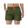 thumbnail image 1 of Pantalones cortos para hombres INSPIRE CHIC con cintura ajustable, forro de malla, ideales para la playa y la natación, 30 Verde Oliva, 1 of 7
