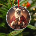 thumbnail image 4 of Santa Christmas Kangaroo Glass Ornament Kangaroos Xmas Christmas Ornament Round Glass Ornaments for Teacher Coworker Boss Friend Mentors, 4 of 8