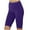 Purple, variant on Lovskoo Knee Length Leggings Womens Yoga Fitness Running Gym Solid Sports Active Pants Blue