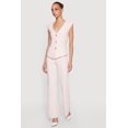 thumbnail image 2 of Women's Straight Leg Crepe Knit Pintuck Detail Pants, 2 of 4