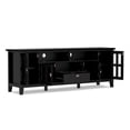 thumbnail image 3 of Artisan Solid Wood Contemporary 72 inch Wide TV Stand with Two 26 inch Wide 5 Shelf Bookcases in Black (Set of 3), 3 of 10