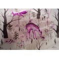 thumbnail image 5 of oneOone Cotton Silk Purple Fabric Deer Dress Material Fabric Print Fabric By The Yard 42 Inch Wide, 5 of 6