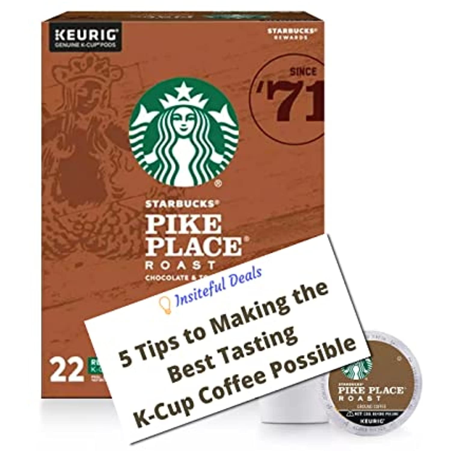 Starbucks Pike Place KCup Coffee Pods Bundle Medium Roast K Cup Coffee