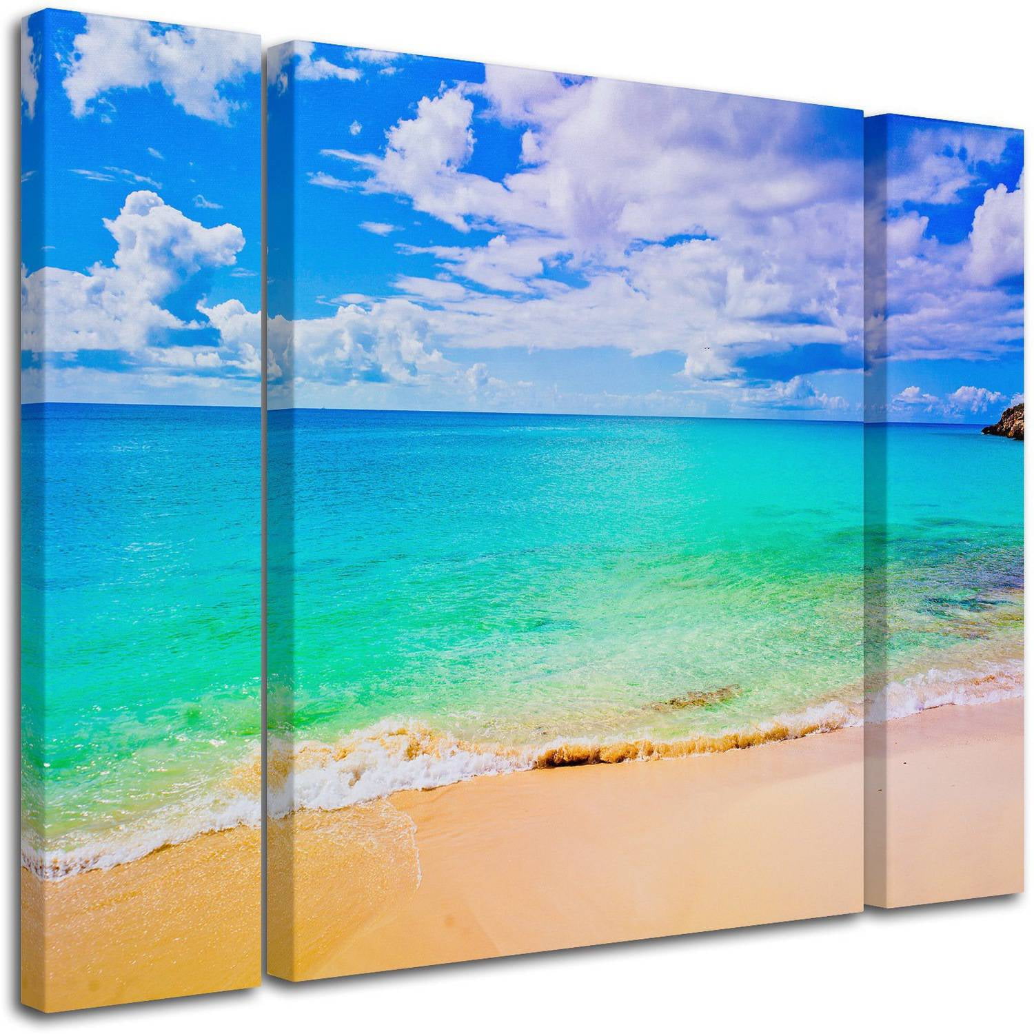 Trademark Fine Art ''Maho Beach'' by Preston 30" x 41" Multi Panel Art Set Large (886511916623)