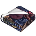 thumbnail image 2 of Bixox Fleece Blanket Colorful Shells Pattern Super Soft Double-Sided Microfiber Flannel Blanket for Sofa, Bed, Couch,Suitable for All Seasons - 50"x40", 2 of 5