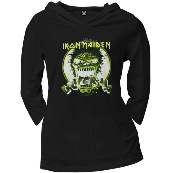 Iron Maiden - California Juniors Hooded 3/4 Sleeve T-Shirt - Medium