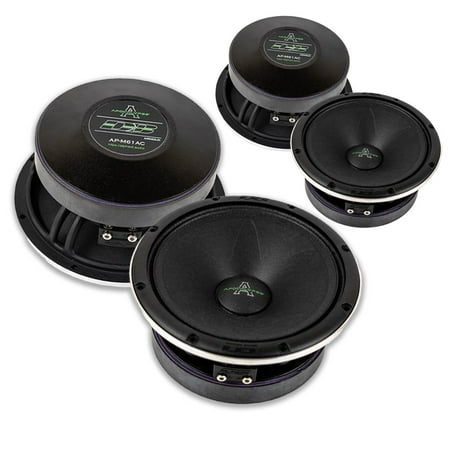 2 x Pair 6.5" 1200W 4-Ohm Deaf Bonce Apocalypse Midrange Speakers Black M60SQL