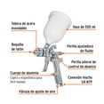 thumbnail image 4 of Pistola p/pintar gravedad HVLP vaso plástico, 1.7 mm, Truper gris, 4 of 6