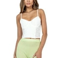 thumbnail image 1 of TheFound Women´s Corset Crop Tops, Sleeveless V Neck Hook and Eye Back Solid Color Camisole, 1 of 7