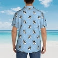 thumbnail image 4 of Sikiie French Bulldog Puppy Print Men's Hawaiian Shirt, Summer Beach Button Pocket Short Sleeve T-Shirt,3X-Large, 4 of 7