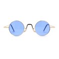 thumbnail image 3 of Retro Stoner Pimp Micro Round Circle Pop Color Lens Sunglasses Gold Blue, 3 of 4