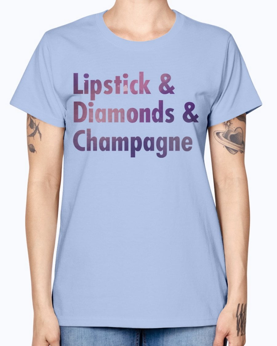 Tshirt Unlimited - Lipstick, diamonds 