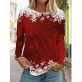 thumbnail image 1 of Camiseta de manga larga para mujer, ropa informal festiva para regalo, Top, nueva moda deportiva, ropa familiar para el día de Navidad Harajuku 2023, 1 of 4