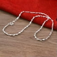 thumbnail image 5 of HOOUN Pure S999 Sterling Silver Chain Men Women Beads Link Necklace 17'' to 24''-2mm, 10g ,21.6inch, 5 of 9