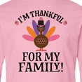 thumbnail image 4 of Inktastic Thanksgiving Girl Turkey Thankful for Family Long Sleeve Youth T-Shirt, 4 of 5