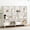 Warm White, variant on IOTXY Freestanding Wooden Low Bookcase - 3 Ties 3 Cubes Open Storage Cabinet with Legs Walnut