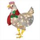 thumbnail image 2 of Pollo iluminado con bufanda - Adorno navideño LED para jardín y patio (M) Ndcxsfigh Nuevos Originales, 2 of 8
