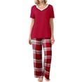 thumbnail image 3 of MINTREUS Womens Pajamas Sets 2 Piece Short Sleeve Lounge Set Printed Loose Pants Pj Sets, S-2XL, 3 of 7