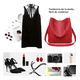 thumbnail image 3 of Bolso Casual Para Mujer 4 Piezas Rojo Malubero Mali1866, 3 of 3