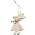 thumbnail image 2 of Xihbxyly Colgante de Conejito de Pascua de Madera, Material Ecológico, Diseño Ligero y Portátil, Decoración Festiva para El Hogar, para Colgar En La Pared o En La Puerta, Decoración Navideña de Tempo, 2 of 2