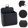thumbnail image 2 of Organizador de salida de ventilación de coche de cuero PU de 2 piezas con gancho, bolsa de almacenamiento universal para coche para guardar como bolígrafo para llave de teléfono móvil (negro) JM JM, 2 of 5
