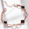thumbnail image 3 of Pulsera de trébol de cuatro hojas con sonido de agitación, pulsera de cristal coreana, joyería para damas, reloj de regalo, 3 of 6
