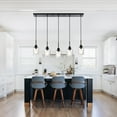 Melucee Farmhouse Dining Room Chandelier 5Lights Black Kitchen Island
