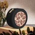 thumbnail image 6 of Fuzoiu Snake Print Portable Jewelry Box,Round Mini Leather Travel Jewelry Case,Small Travel Jewelry Organizer,Jewelry Holder for Ring Necklace Earring for Women Girls-Black, 6 of 7