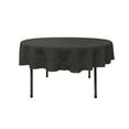thumbnail image 1 of TCpop72R-BlackP24 LA Linen Nappe en Popeline de Polyester, Noir - 72 Po. Rond, 1 of 4