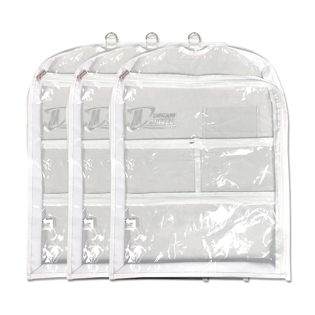 Bolsa de ropa Dream Duffel para disfraces de baile, paquete de 3, transparente