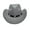 Grey, variant on Western Cowboy Hat for Men Women Classic Fedora Hat with Buckle Belt