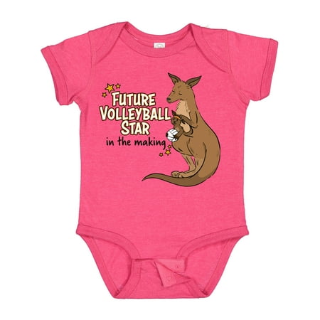 

Inktastic Future Volleyball Star in the Making Kangaroo Gift Baby Boy or Baby Girl Bodysuit