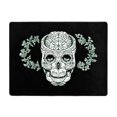 thumbnail image 3 of DouZhe Death Skeleton Brain Hands Pattern Area Rugs Non-Slip Machine Washable Floor Mat, Modern Style Carpet Doormat, 63x48 inches, 3 of 6