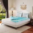 thumbnail image 3 of EGOHOME 2" King Mattress Topper, 5-Zone Cooling Gel Memory Foam Mattress Topper, Pressure Relief, CertiPUR-US Certified, King Topper Pad, Blue, 76"*80"*2", 3 of 10