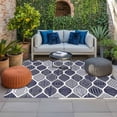 thumbnail image 2 of Blue Boho Outdoor Rug for Patio/Deck/Porch, Non-Slip Large Area Rug 4 x 6 Ft, Vintage Country Ethnic Abstract Gingham Indoor Outdoor Rugs Washable Area Rugs, Reversible Camping Rug Carpet Runner, 2 of 8