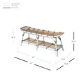 thumbnail image 5 of Damara Rattan Bench w/ Shelf White, 5 of 5