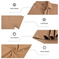 thumbnail image 5 of Dxzfnsa Men's Textured Knit Shirts Summer Men Casual Short Sleeve Vacation Pullover Tops Loose Button Lapel Collar Beach Knit Stretchy Golf Shirts, 5 of 7