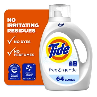 Tide Free & Gentle Liquid Laundry Detergent, 64 Loads, 84 fl oz