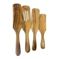 thumbnail image 2 of Juego de 4 o 5 utensilios de cocina de madera de teca para cucharas y utensilios de cocina antiadherentes. 4 piezas, 2 of 6