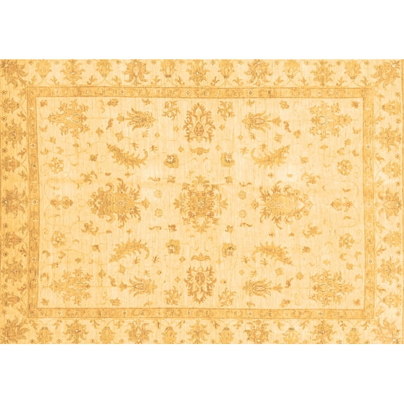 Ahgly Company Indoor Rectangle Oriental Brown Modern Area Rugs, 2' x 5'