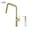 Brushed Gold W/ Soap Dispenser, variant on Kibi USA Brass High Arc Single Lever Kitchen Faucet with Pull Down Sprayer Brushed Gold Brushed