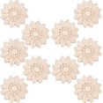 thumbnail image 1 of 10 piezas de 1,9 pulgadas de incrustaciones de madera, apliques de madera, calcomanías de flores talladas, tallas sin pintar, pequeñas piezas de adorno, apliques de borde de esquina, manualidades,, 1 of 8